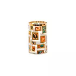 Vase Toilet Paper en Verre, Or véritable – Couleur Multicolore – 9 x 9 x 14 cm – Designer Maurizio Cattelan