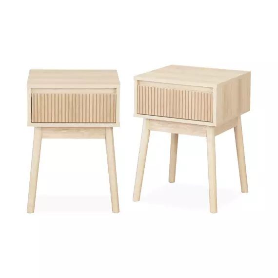 Lot de 2 table de chevet avec un tiroir