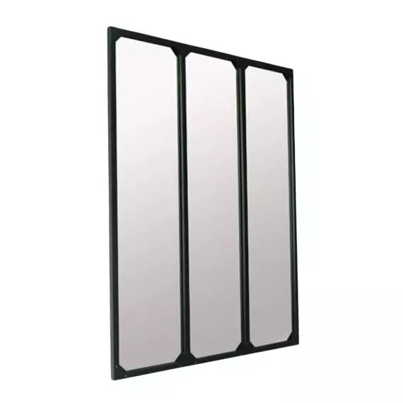 Miroir atelier XL en métal noir rectangulaire Bricklane decoclico Factory