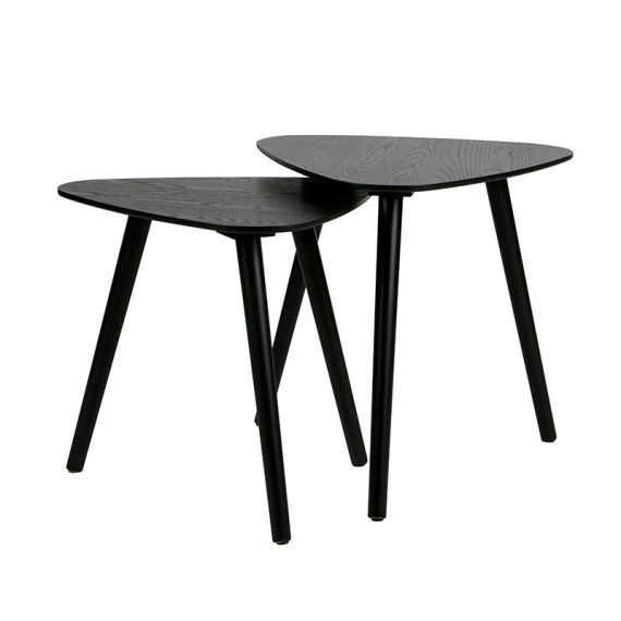 Tables gigognes bois noir style scandinave