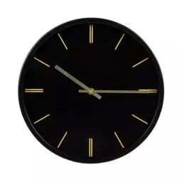 Horloge aluminium Ø 30 cm BECKY Noir