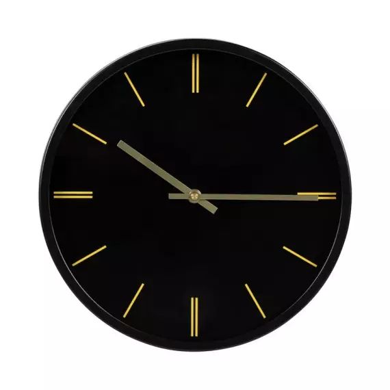 Horloge aluminium Ø 30 cm BECKY Noir