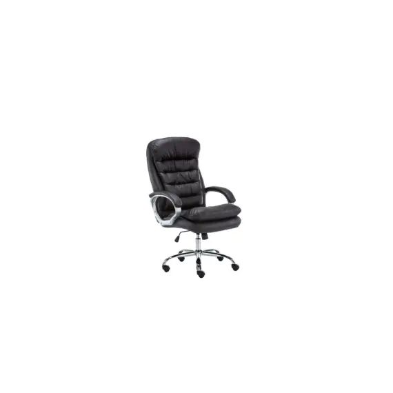 Chaise de bureau réglable pivotant en similicuir Marron