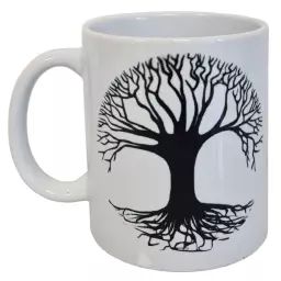 Tasse en céramique arbre de vie indigo