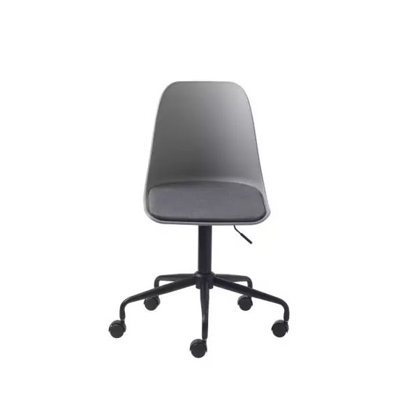 Curvi – Chaise de bureau en plastique et métal – Couleur – Gris