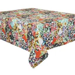 Nappe grand format en coton imprimé design fleuri 140×235