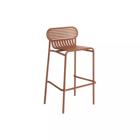 Tabouret de bar empilable Week-end en Métal, Aluminium – Couleur Marron – 55 x 69.52 x 104 cm – Designer Studio BrichetZiegler