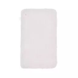 Tapis de bain tufté main en polyester – blanc 60×100 cm