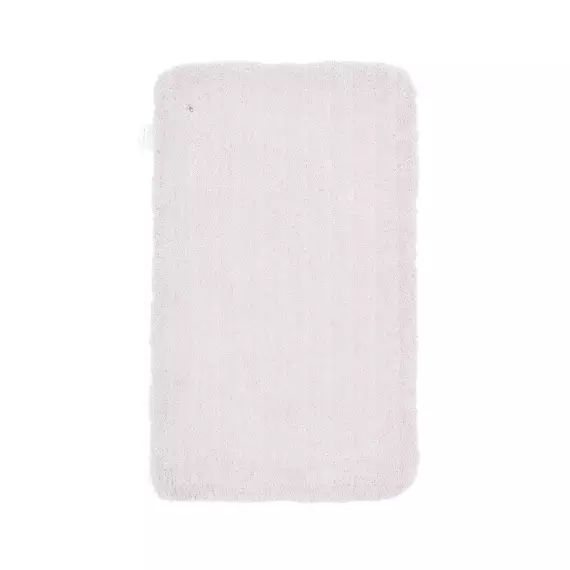 Tapis de bain tufté main en polyester – blanc 60×100 cm