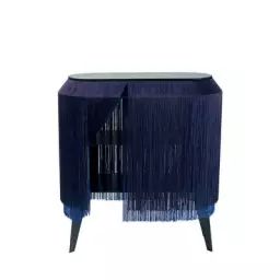 Buffet Alpaga en Bois, Viscose – Couleur Bleu – 39.15 x 39.15 x 39.15 cm – Designer Rachel  Convers