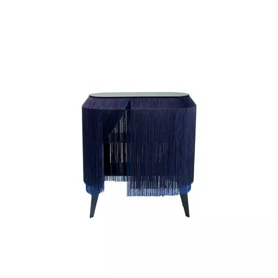 Buffet Alpaga en Bois, Viscose – Couleur Bleu – 39.15 x 39.15 x 39.15 cm – Designer Rachel  Convers