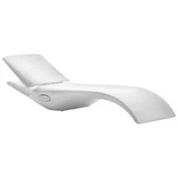 Chaise longue Zoe en Plastique, Polyéthylène – Couleur Blanc – 240 x 69 x 35 cm – Designer Moredesign