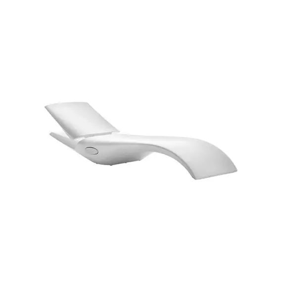 Chaise longue Zoe en Plastique, Polyéthylène – Couleur Blanc – 240 x 69 x 35 cm – Designer Moredesign