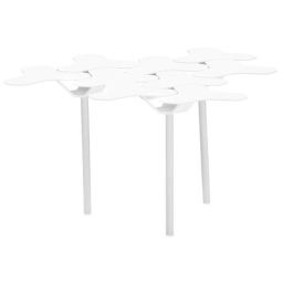 Table d’appoint Nanook en Métal, Acier verni – Couleur Blanc – 63 x 60 x 34 cm – Designer Philippe Bestenheider