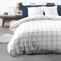 Parure de lit en Polyester Blanc 220×240 cm