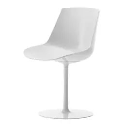 Chaise pivotante Chaises et fauteuils Flow en Plastique, Polycarbonate – Couleur Blanc – 58 x 53 x 80.5 cm – Designer Jean-Marie Massaud