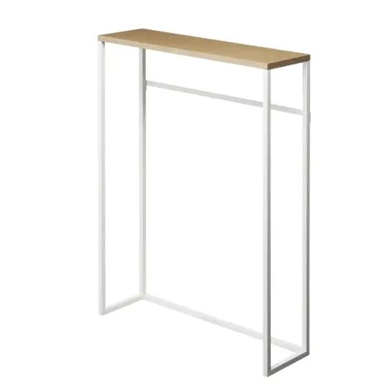 Console d&rsquo;entrée en bois et métal tower blanc