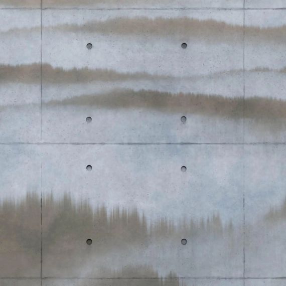 Papier peint panoramique PANORAMA concrete lisse poivre intissé l.424 x H.280 cm