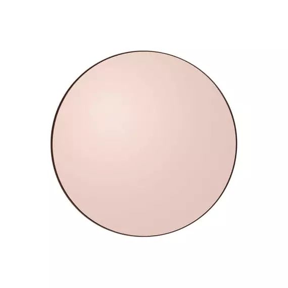 Miroir mural Circum en Métal, Verre – Couleur Rose – 66.94 x 66.94 x 66.94 cm