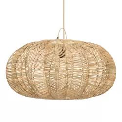 Abat-jour pour suspension en rotin naturel 70×50