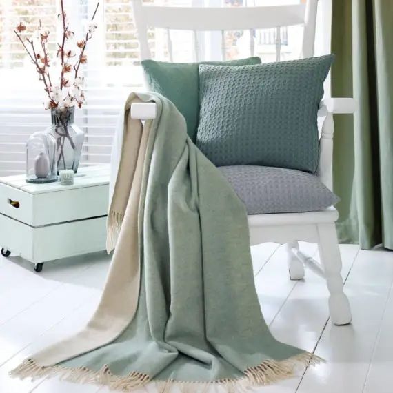 Plaid en laine et cachemire