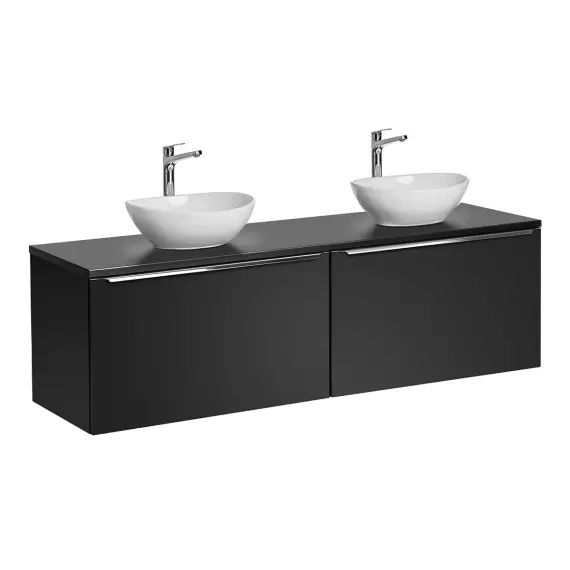 Meuble double vasque 160cm noir