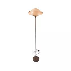 Lampadaire en bambou et pied en bronze H138