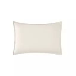 Taie d’oreiller en percale de coton meringue 50×70