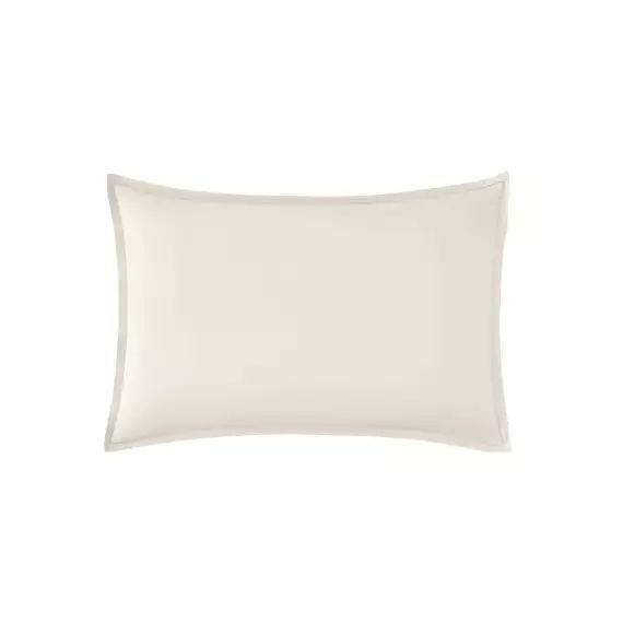 Taie d’oreiller en percale de coton meringue 50×70