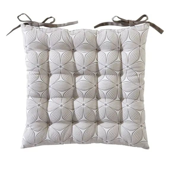 Galette de chaise beige 40×40 en coton