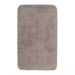 Tapis de bain doux marron taupe coton 80×150