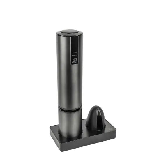 Tire-bouchon électrique rechargeable en inox et carbone 27 cm