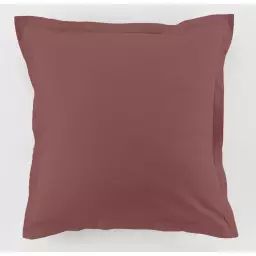 Taie d’oreiller coton rouge 63×63 cm