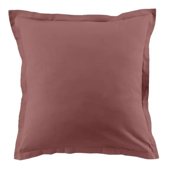 Taie d&rsquo;oreiller coton rouge 63×63 cm