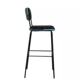 Chaise de bar rembourrée Double-jeu en Tissu, Mousse – Couleur Bleu – 51 x 75.6 x 106 cm – Designer Sarah Lavoine