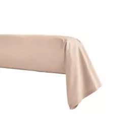 Taie de traversin en percale de coton rose 43×230