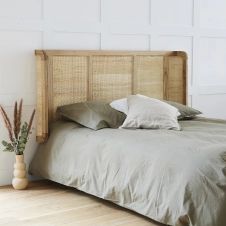 Tête de lit en bois de mindy et rotin 180 AVA