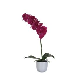 Orchidée plante artificielle violette en pot H60