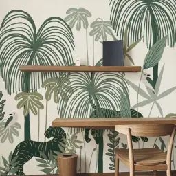 Papier peint panoramique sauvages clairs 170 x 250 vert