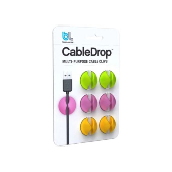 Range câble Bluelounge CableDrop couleurs vives Pack de 6
