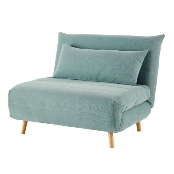 Banquette convertible 1 place vert d&rsquo;eau Nio