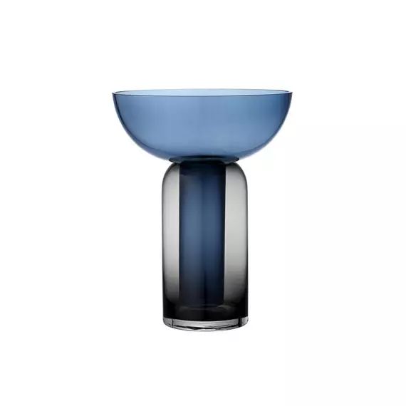 Vase Torus en Verre – Couleur Bleu – 33.02 x 33.02 x 33 cm