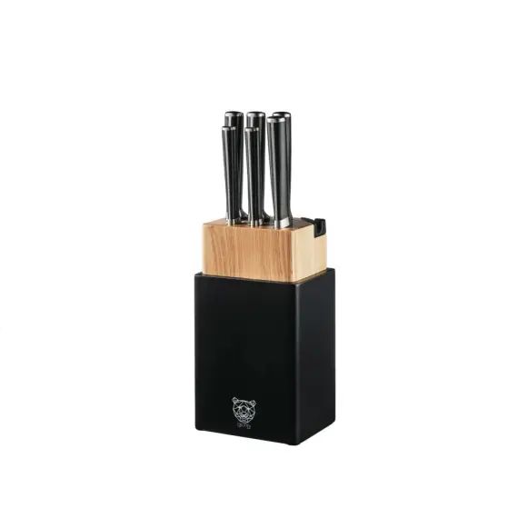 Lot de 8 couteaux en inox noir