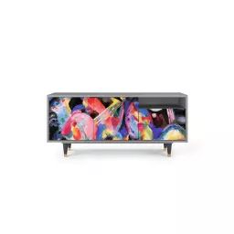 Meuble TV  multicolore 2 tiroirs et 2 portes L 125 cm