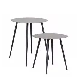 Table de jardin Ø 60 cm + table d’appoint LAZIO