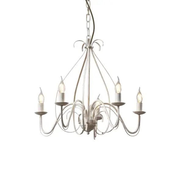 Lustre en acier crème