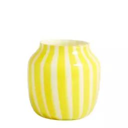 Vase Juice en Verre – Couleur Jaune – 18.17 x 18.17 x 22 cm – Designer Kristine  Five Melvær