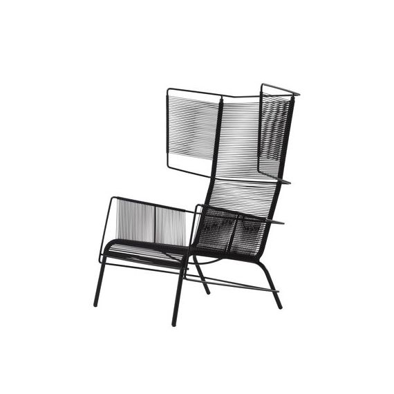 Fauteuil Fifty en Plastique, Corde – Couleur Noir – 73.5 x 105.91 x 112.5 cm – Designer Dögg & Arnved Design Studio