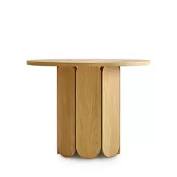 Soft – Table à manger ronde en bois massif ø100cm – Couleur – Bois clair