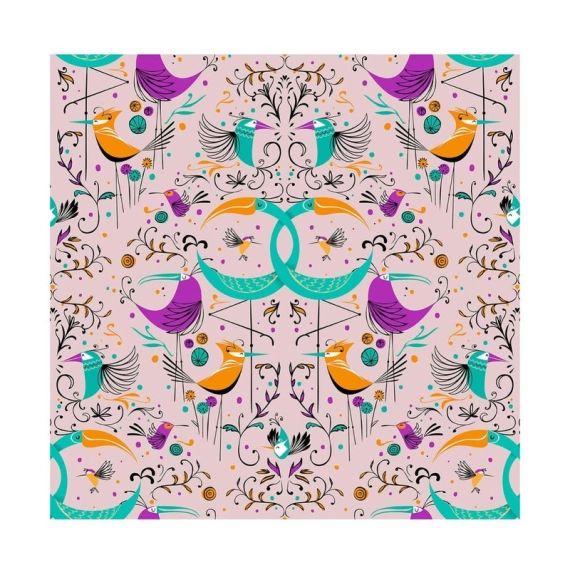 Papier peint Panorama groovy lisse rose intissé LUTECE l.53 x H.250 cm